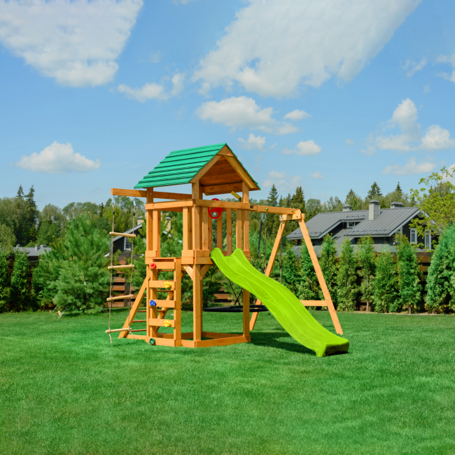 Детский игровой комплекс UNIX Kids (6 in 1) Light Green Детский игровой комплекс UNIX Kids (6 in 1) Light Green