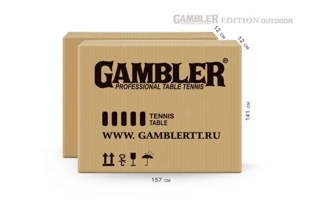 Теннисный стол всепогодный GAMBLER Edition Outdoor BLUE Теннисный стол всепогодный GAMBLER Edition Outdoor BLUE