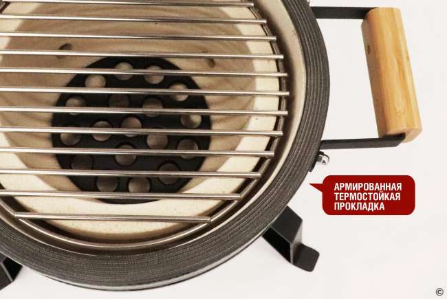 Керамический гриль-барбекю Start Grill 13 дюймов (красный) (33 см) Керамический гриль-барбекю Start Grill 13 дюймов (красный) (33 см)