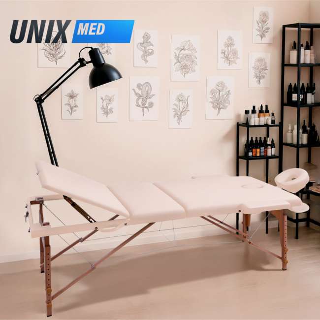 Массажный стол UNIX Med Standard 3 Section Beige
