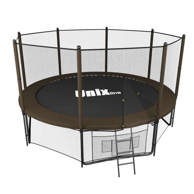 Батут с сеткой UNIX line 10 ft Black / Brown (outside) Батут с сеткой UNIX line 10 ft Black / Brown (outside)