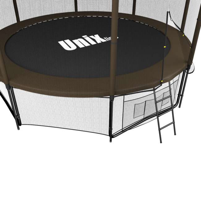 Батут с сеткой UNIX line 12 ft Black / Brown (outside) Батут с сеткой UNIX line 12 ft Black / Brown (outside)