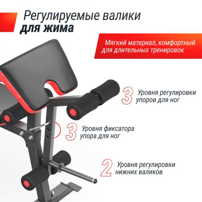 Скамья силовая со стойками UNIX Fit BENCH 130DD Скамья силовая со стойками UNIX Fit BENCH 130DD