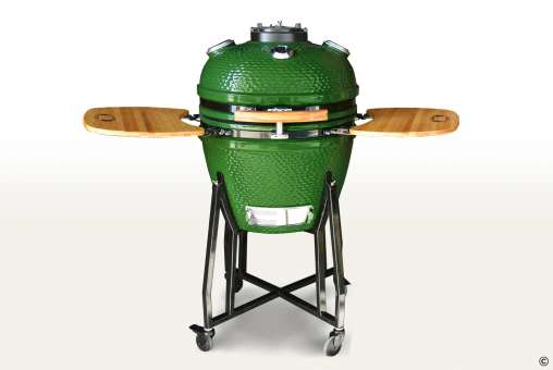 Керамический гриль-барбекю с окошком Start Grill 22 дюйма (зеленый) (57см) c чехлом