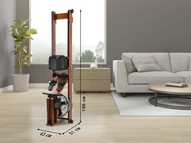 Гребной тренажер UnixFit Wood Rower Dark