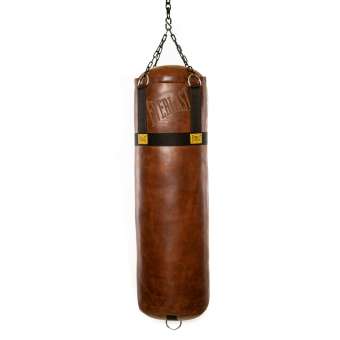 Мешок боксерский Everlast 1910 BROWN 45 кг кожаный